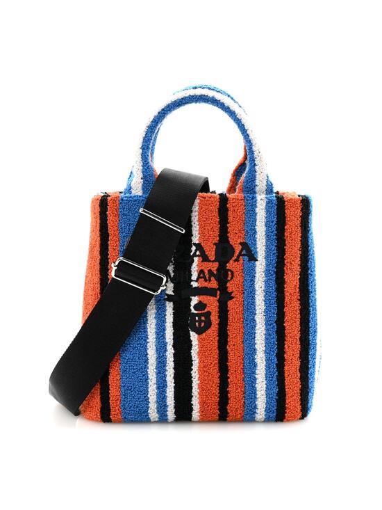 Prada Handbags - Prada Terry Cloth Small Stripe Tote #262986P10B
